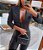 Camisa cropped listrada elegante com botões forrados - Imagem 1