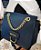 Bolsa em couro eco croco marinho e duas alças removíveis - Imagem 2