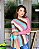 Poncho  em tricot  colorful - Imagem 1