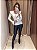 Blusa tricot manga flare e detalhe nos ombros - Branca - Imagem 3