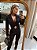 Blazer feminino preto com cinto dourado fivela redonda - Imagem 4