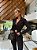 Blazer feminino preto com cinto dourado fivela redonda - Imagem 2