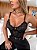 Body feminino tule e arrastão - preto - Imagem 1