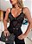 Body feminino tule e arrastão - preto - Imagem 3