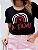 T-shirt Je t'aime com arco-íris bordado - Preta - Imagem 1