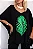 Blusa Feminina Folha - Preta - Imagem 3