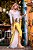 Calça pantalona amarela com abertura lateral - Imagem 3