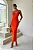 Vestido midi com decote nas costas - Laranja - Imagem 2