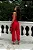 Conjunto calça cargo max com cropped em tecido acetinado vermelho - Imagem 3
