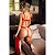 Conjunto lingerie Ilusion vermelho com lindo sutiã e calcinha fio - Imagem 2
