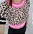 Cropped em tricot modal de oncinha - Rosa neon - Imagem 1