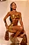 Conjunto Carnaval Saia e Top com Metal Orgânico – Dourado - Imagem 2