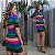 Vestido em modal listras coloridas com lurex - Imagem 1