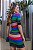 Vestido em modal listras coloridas com lurex - Imagem 3