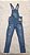 Jardineira jeans comprimento cropped - Lavagem clara - Imagem 2