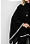 Conjunto de calça e blusa ampla com listrinha branca - Preto - Imagem 3