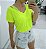 T-shirt podrinha em poliamida - Amarelo Neon - Imagem 5