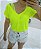 T-shirt podrinha em poliamida - Amarelo Neon - Imagem 4