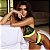 Lingerie strappy amarelo neon com preto - Imagem 1