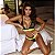 Lingerie strappy amarelo neon com preto - Imagem 2