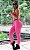 Calça legging fitness levanta bumbum estampa exclusiva listras rosa Barbie - Tamanho único - Imagem 4
