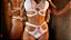 Conjunto de lingerie branco strappy Marry - Imagem 1