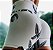 Shorts fitness levanta bumbum branco com estampa Black flowers - Tamanho único - Imagem 1