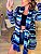 Maxi cardigan de tricot com cachecol embutido - tons de azul - Imagem 1