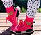 Calça legging fitness levanta bumbum com detalhe em renda pink  estampa ink - Novidade - Imagem 4