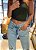 Calça jeans fashion com cós transpassado - Imagem 4