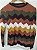 Blusa manga longa em tricot - Padronagem chevron - Imagem 2