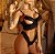 Conjunto de lingerie Sexy appel  Versalhes - Preto - Imagem 1