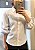 Camisa branca em tricoline com manga bufante - Imagem 1