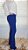 Calça flare jacquard com estampa em relevo monocromático azul bic - Imagem 1