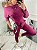 Conjunto confortável Melina em lãzinha com calça e blusa na cor fucsia - Imagem 4