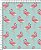 Flamingo Azul Claro DS001 Tricoline 100% Algodão (0,50 compr. x largura 1,50m) - Imagem 1