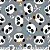 Panda DESENHO 2783-06 Cinza Tricoline 100% Algodão (0,50 compr. x largura 1,50m) - Imagem 1