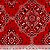 Bandana DESENHO 2272-03 Vermelho Tricoline 100% Algodão (0,50 compr. x largura 1,50m) - Imagem 1