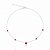 Colar De Prata Choker Zirc 4Mm (4) + Coração 6Mm Vermelho – Joia em Prata 925 de Qualidade - Imagem 1