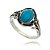 Anel De Prata Com Pedra Natural Turquesa – Joia em Prata 925 de Qualidade - Imagem 1
