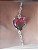 Pulseira De Prata Coração Bicolor Rosa Pink Com Verde – Joia em Prata 925 de Qualidade - Imagem 2