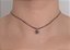 CHOKER DE PRATA E COURINHO PONTO PRETO 36CM - Imagem 2