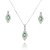 Conjunto De Prata Losango Verde Esmeralda – Joia em Prata 925 de Qualidade - Imagem 1