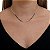 CHOKER COLAR DE PRATA COM MINI PEDRAS NATURAIS - Imagem 1