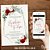 Convite Casamento Vermelho e Branco Florido - Arte Digital - Imagem 1