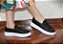 Tênis Feminino Slip On Preto Brilho Plataforma - Imagem 2
