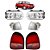 KIT Farol Lanterna Dianteira Cristal Traseira Gol Bola G2 1995 1996 1997 1998 1999 - Imagem 1