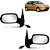 PAR Retrovisor Palio Fire 2001 2002 2003 com Controle 4 Portas - Imagem 1