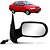 Retrovisor Siena 2001 2002 2003 com Controle 4 Portas Lado Direito - Imagem 1