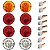 8 Lanterna Traseira 125mm Ônibus Caminhão Carreta 10 LED 24V +Conector - Imagem 1